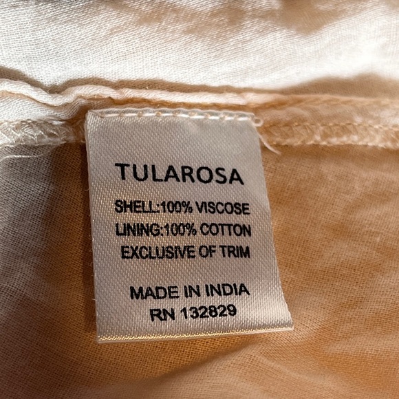 Tularosa Long Embroidered Cream Layered Skirt sz Small - Picture 10 of 11